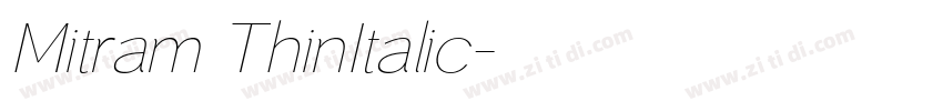 Mitram ThinItalic字体转换